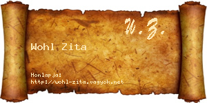 Wohl Zita névjegykártya